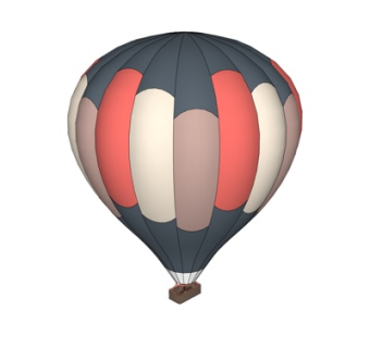 现代热气球su模型