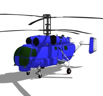 现代直升机su模型