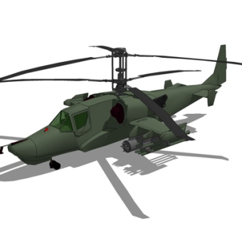 现代战斗直升机su模型