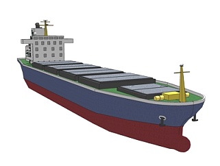 现代大型<em>运输</em>船su模型