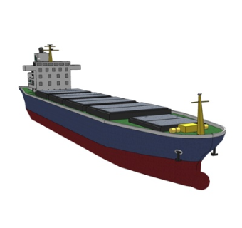 现代大型运输船su模型