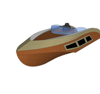 现代快艇su模型