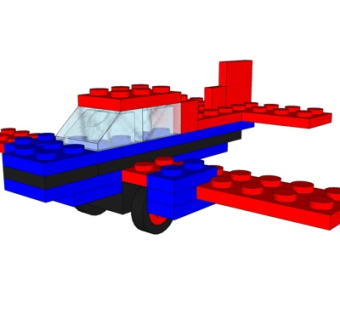 现代玩具飞机su模型