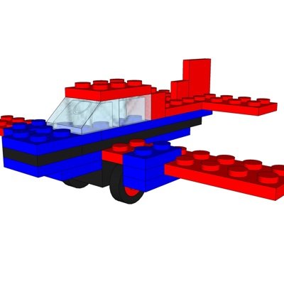 现代玩具飞机su模型