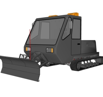 现代铲车su模型