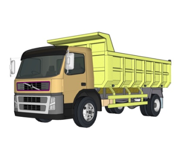 现代自卸车su模型