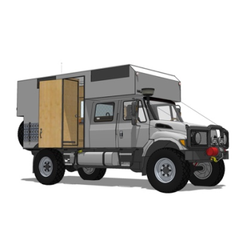 现代房车su模型