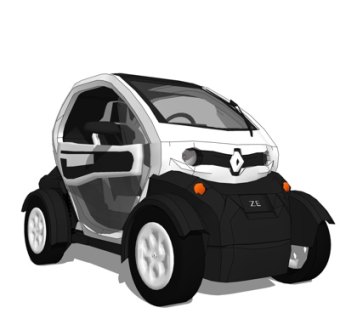 现代代步车su模型