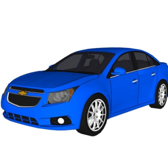 现代家用轿车su模型