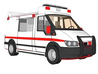 现代救护车su模型