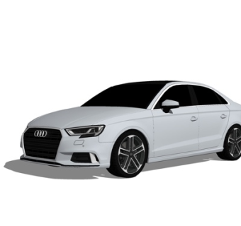 现代家用轿车su模型