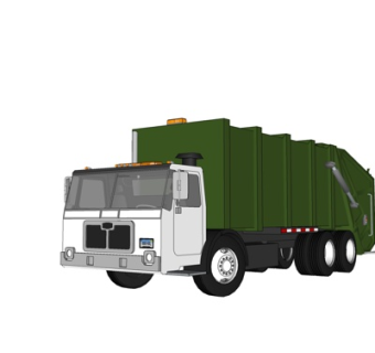 现代垃圾车su模型