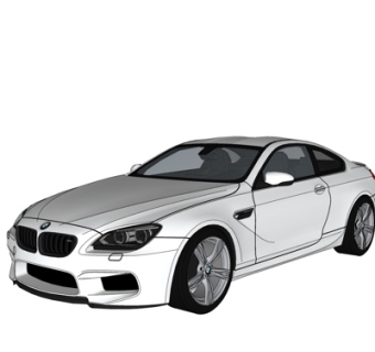 现代家用轿车su模型