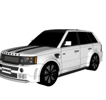 现代家用轿车su模型