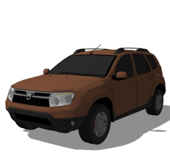 现代家用轿车su模型