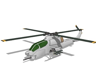 现代军用直升机su模型