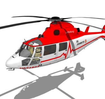现代救援直升机su模型