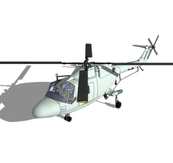 现代民用直升机su模型