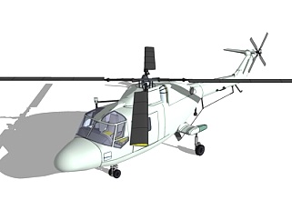 现代<em>民用</em>直升机su模型