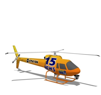 现代民用直升机su模型