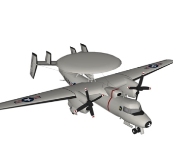 现代预警机su模型