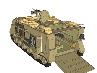 现代装甲运兵车su模型