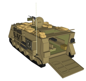 现代装甲运兵车su模型