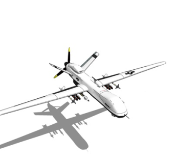 现代无人侦察机su模型