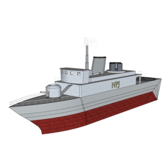 现代战舰su模型