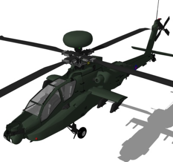现代军用直升机su模型