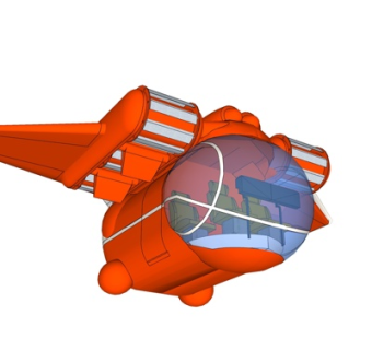 现代潜航器su模型