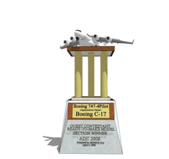 现代大型客机装饰品su模型