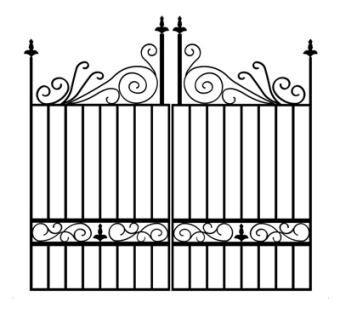 简欧户外大门su模型