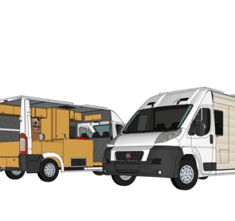 现代房车su模型