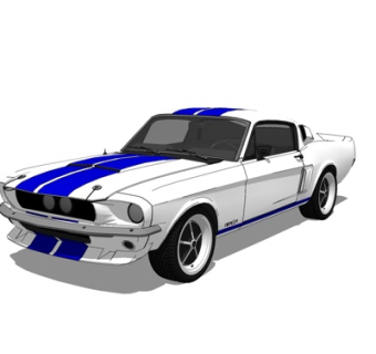 现代老爷车su模型