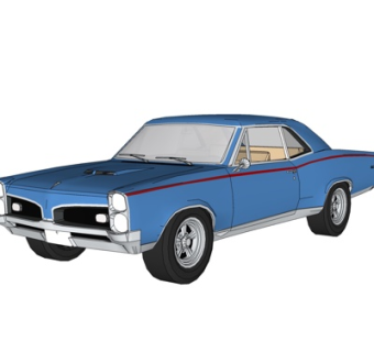 现代老爷车su模型