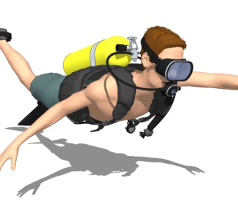 现代潜水员su模型