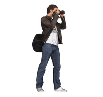 现代拍照男人su模型