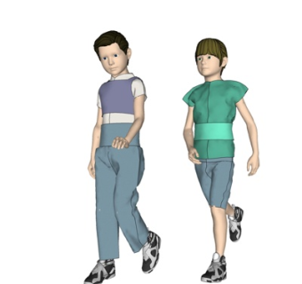 现代走路男孩su模型