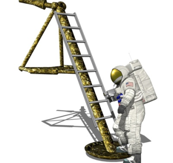 现代楼梯人su模型