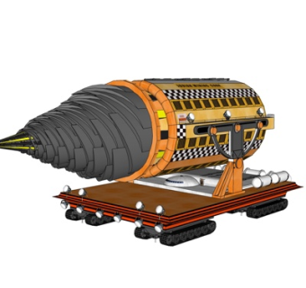 工业风电钻机su模型