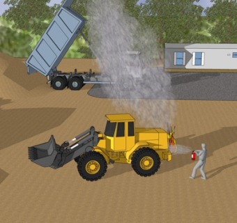 现代铲车su模型