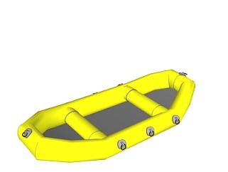 现代划艇su模型