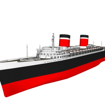 现代海船su模型