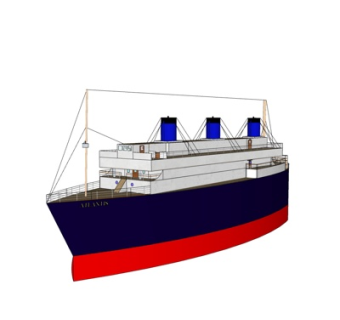 现代海船su模型