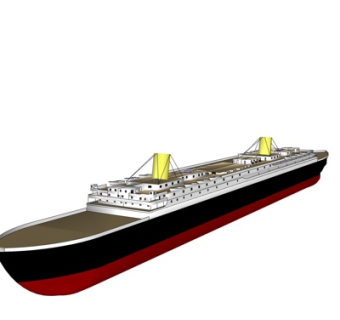 现代海船su模型