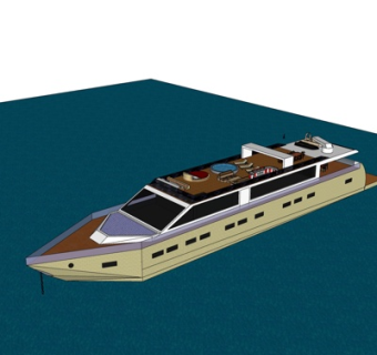 现代海船su模型
