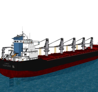 现代海船su模型