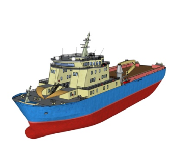 现代海船su模型