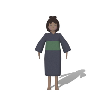 现代坐姿女人su模型